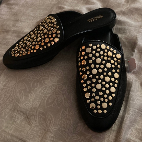 NWOT Michael Kors sz7.5 FARROW Leather Moccasins - Picture 1 of 5